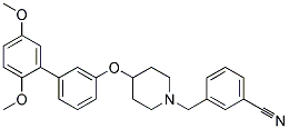 3-((4-[(2',5'-DIMETHOXYBIPHENYL-3-YL)OXY]PIPERIDIN-1-YL)METHYL)BENZONITRILE 结构式