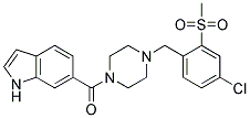 6-((4-[4-CHLORO-2-(METHYLSULFONYL)BENZYL]PIPERAZIN-1-YL)CARBONYL)-1H-INDOLE 结构式