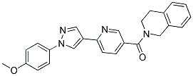 (3,4-DIHYDRO-1H-ISOQUINOLIN-2-YL)-(6-[1-(4-METHOXY-PHENYL)-1H-PYRAZOL-4-YL]-PYRIDIN-3-YL)-METHANONE 结构式