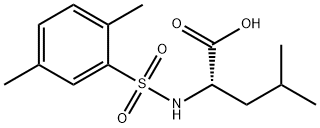 N-(2,5-二甲基苯基磺酰基)-DL-亮氨酸 结构式