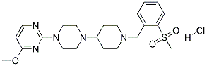 4-METHOXY-2-(4-(1-[2-(METHYLSULFONYL)BENZYL]PIPERIDIN-4-YL)PIPERAZIN-1-YL)PYRIMIDINE HYDROCHLORIDE 结构式
