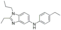 (4-Ethyl-phenyl)-(2-ethyl-1-propyl-1H-benzoimidazol-5-yl)-amine 结构式