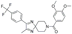 8-(3,4-DIMETHOXYBENZOYL)-2-METHYL-3-[4-(TRIFLUOROMETHYL)PHENYL]-1,4,8-TRIAZASPIRO[4.5]DECA-1,3-DIENE 结构式