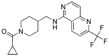 N-([1-(CYCLOPROPYLCARBONYL)PIPERIDIN-4-YL]METHYL)-2-(TRIFLUOROMETHYL)-1,6-NAPHTHYRIDIN-5-AMINE 结构式