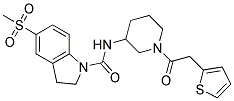 5-(METHYLSULFONYL)-N-[1-(2-THIENYLACETYL)PIPERIDIN-3-YL]INDOLINE-1-CARBOXAMIDE 结构式