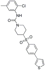 N-(2-CHLORO-5-METHYLPHENYL)-4-([4-(3-THIENYL)PHENYL]SULFONYL)PIPERIDINE-1-CARBOXAMIDE 结构式