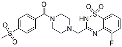 5-FLUORO-3-((4-[4-(METHYLSULFONYL)BENZOYL]PIPERAZIN-1-YL)METHYL)-2H-1,2,4-BENZOTHIADIAZINE 1,1-DIOXIDE 结构式