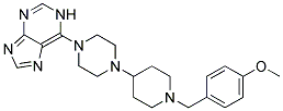 6-(4-[1-(4-METHOXYBENZYL)PIPERIDIN-4-YL]PIPERAZIN-1-YL)-1H-PURINE 结构式