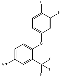4-(3,4-二氟苯氧基)-3-(三氟甲基)苯胺 结构式