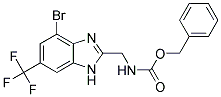 (4-BROMO-6-TRIFLUOROMETHYL-1H-BENZIMIDAZOL-2-YLMETHYL)-CARBAMIC ACID BENZYL ESTER 结构式