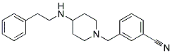 3-((4-[(2-PHENYLETHYL)AMINO]PIPERIDIN-1-YL)METHYL)BENZONITRILE 结构式