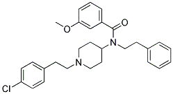 N-(1-[2-(4-CHLOROPHENYL)ETHYL]PIPERIDIN-4-YL)-3-METHOXY-N-(2-PHENYLETHYL)BENZAMIDE 结构式