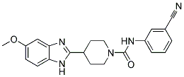 N-(3-CYANOPHENYL)-4-(5-METHOXY-1H-BENZIMIDAZOL-2-YL)PIPERIDINE-1-CARBOXAMIDE 结构式