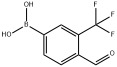 4-甲酰基-3-三氟甲基苯硼酸 结构式