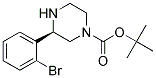 (R)-3-(2-Bromo-phenyl)-piperazine-1-carboxylic acid tert-butyl ester 结构式