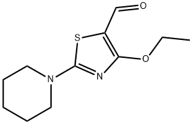 4-乙氧基-2-(哌啶-1-基)噻唑-5-甲醛 结构式