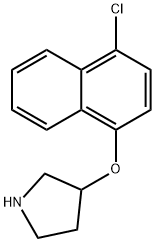 3-[(4-CHLORO-1-NAPHTHYL)OXY]PYRROLIDINE 结构式