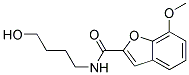 7-METHOXY-BENZOFURAN-2-CARBOXYLIC ACID (4-HYDROXY-BUTYL)-AMIDE 结构式