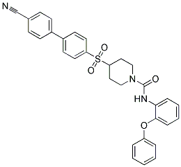 4-[(4'-CYANOBIPHENYL-4-YL)SULFONYL]-N-(2-PHENOXYPHENYL)PIPERIDINE-1-CARBOXAMIDE 结构式