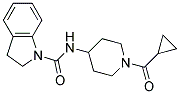 N-[1-(CYCLOPROPYLCARBONYL)PIPERIDIN-4-YL]INDOLINE-1-CARBOXAMIDE 结构式