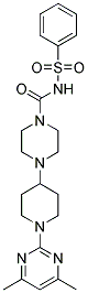 4-[1-(4,6-DIMETHYLPYRIMIDIN-2-YL)PIPERIDIN-4-YL]-N-(PHENYLSULFONYL)PIPERAZINE-1-CARBOXAMIDE 结构式