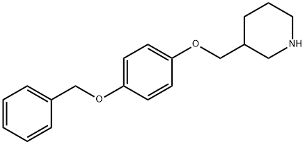 3-([4-(BENZYLOXY)PHENOXY]METHYL)PIPERIDINE 结构式