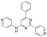 6-PHENYL-N,2-DIPYRIDIN-4-YLPYRIMIDIN-4-AMINE 结构式