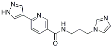 N-[3-(1H-IMIDAZOL-1-YL)PROPYL]-6-(1H-PYRAZOL-4-YL)NICOTINAMIDE 结构式