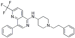 8-PHENYL-N-[1-(2-PHENYLETHYL)PIPERIDIN-4-YL]-2-(TRIFLUOROMETHYL)-1,6-NAPHTHYRIDIN-5-AMINE 结构式