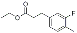 3-(3-FLUORO-4-METHYL-PHENYL)-PROPIONIC ACID ETHYL ESTER 结构式