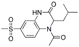 4-Acetyl-3-isobutyl-7-(methylsulfonyl)-3,4-dihydroquinoxalin-2(1H)-one 结构式