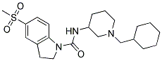 N-[1-(CYCLOHEXYLMETHYL)PIPERIDIN-3-YL]-5-(METHYLSULFONYL)INDOLINE-1-CARBOXAMIDE 结构式