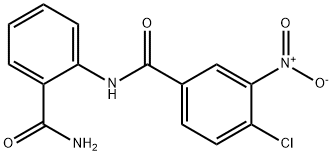 N-[2-(AMINOCARBONYL)PHENYL]-4-CHLORO-3-NITROBENZENECARBOXAMIDE 结构式