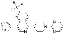 5-(4-PYRIMIDIN-2-YLPIPERAZIN-1-YL)-8-(3-THIENYL)-2-(TRIFLUOROMETHYL)-1,6-NAPHTHYRIDINE 结构式