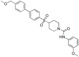 4-([4'-(METHOXYMETHYL)BIPHENYL-4-YL]SULFONYL)-N-(3-METHOXYPHENYL)PIPERIDINE-1-CARBOXAMIDE 结构式
