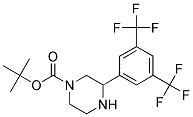 3-(3,5-BIS-TRIFLUOROMETHYL-PHENYL)-PIPERAZINE-1-CARBOXYLIC ACID TERT-BUTYL ESTER 结构式