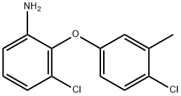 3-CHLORO-2-(4-CHLORO-3-METHYLPHENOXY)ANILINE 结构式