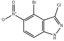 4-BROMO-3-CHLORO-5-NITRO (1H)INDAZOLE 结构式