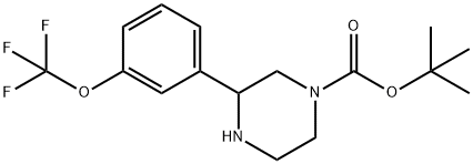 3-(3-(三氟甲氧基)苯基)哌嗪-1-羧酸叔丁酯 结构式
