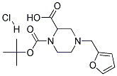 4-FURAN-2-YLMETHYL-PIPERAZINE-1,2-DICARBOXYLIC ACID 1-TERT-BUTYL ESTER HYDROCHLORIDE 结构式