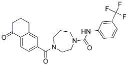 4-[(5-OXO-5,6,7,8-TETRAHYDRONAPHTHALEN-2-YL)CARBONYL]-N-[3-(TRIFLUOROMETHYL)PHENYL]-1,4-DIAZEPANE-1-CARBOXAMIDE 结构式
