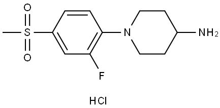 1-(2-氟-4-(甲基磺酰基)苯基)哌啶-4-胺盐酸盐 结构式