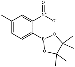 4-METHYL-2-NITROPHENYLBORONIC ACID, PINACOL ESTER 结构式