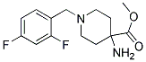 METHYL 4-AMINO-1-(2,4-DIFLUOROBENZYL)PIPERIDINE-4-CARBOXYLATE 结构式