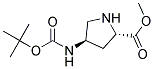 (2S,4R)-4-BOC-AMINO PYRROLIDINE-2-CARBOXYLIC ACID METHYL ESTER 结构式