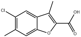 5-CHLORO-3,6-DIMETHYL-1-BENZOFURAN-2-CARBOXYLIC ACID 结构式