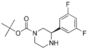 (R)-3-(3,5-DIFLUORO-PHENYL)-PIPERAZINE-1-CARBOXYLIC ACID TERT-BUTYL ESTER 结构式