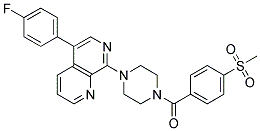 5-(4-FLUOROPHENYL)-8-(4-[4-(METHYLSULFONYL)BENZOYL]PIPERAZIN-1-YL)-1,7-NAPHTHYRIDINE 结构式