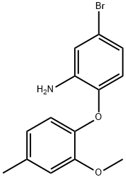 5-BROMO-2-(2-METHOXY-4-METHYLPHENOXY)ANILINE 结构式