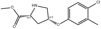 METHYL (2S,4S)-4-(4-CHLORO-3-METHYLPHENOXY)-2-PYRROLIDINECARBOXYLATE 结构式